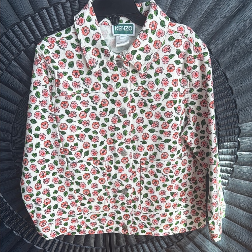 Kenzo Kids Floral Jacket - Red and Green - Picture 3 of 5